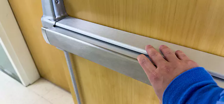 Installing a Push Bar on a Door Lake Shore